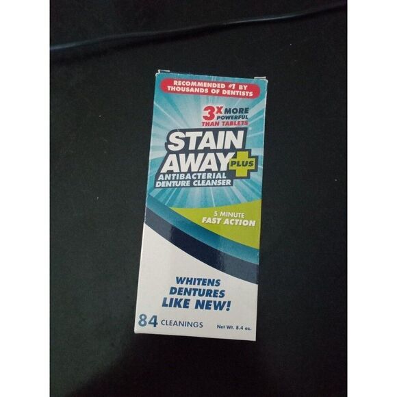 Stain Away + Antibacterial Denture Cleanser Teeth - Picture 1 of 5